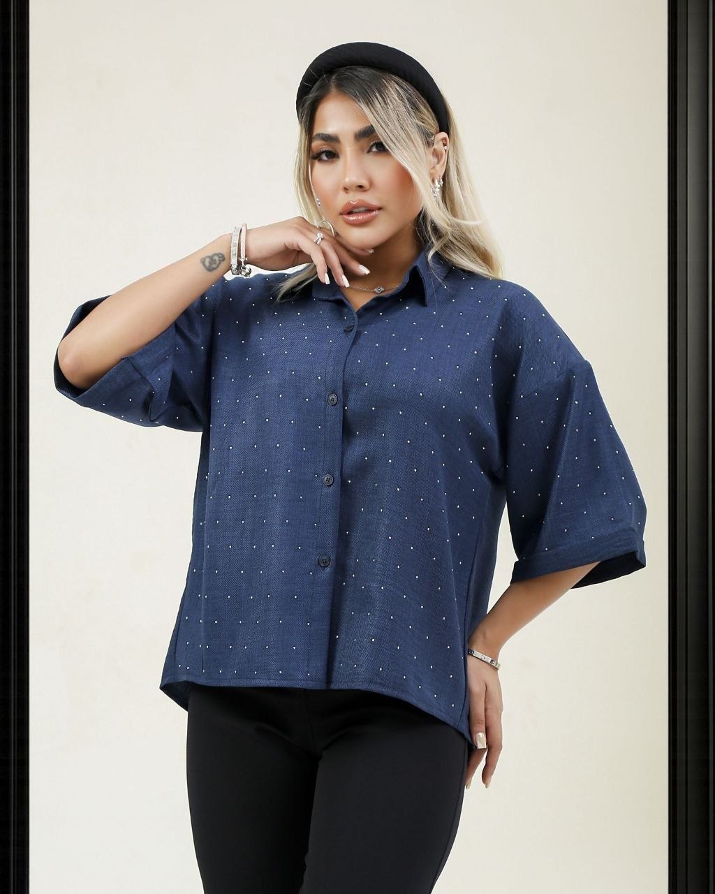 شومیز نگین دار